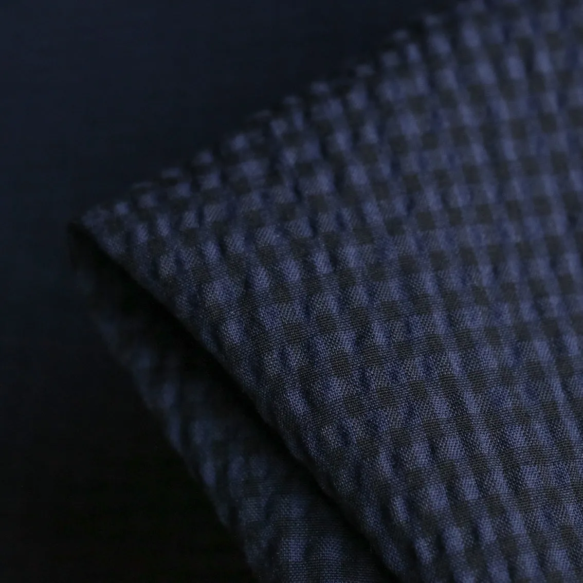 Navy/Black Vichy Seersucker