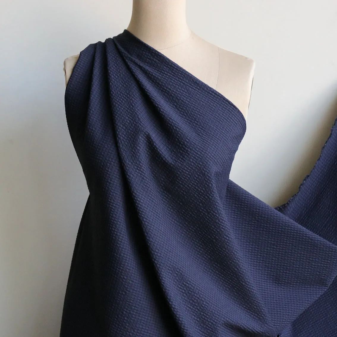 Navy/Black Vichy Seersucker