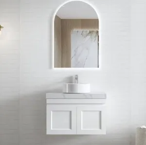 Otti Hampton Mark II 750mm Wall Hung Vanity White Satin (Cabinet Only)