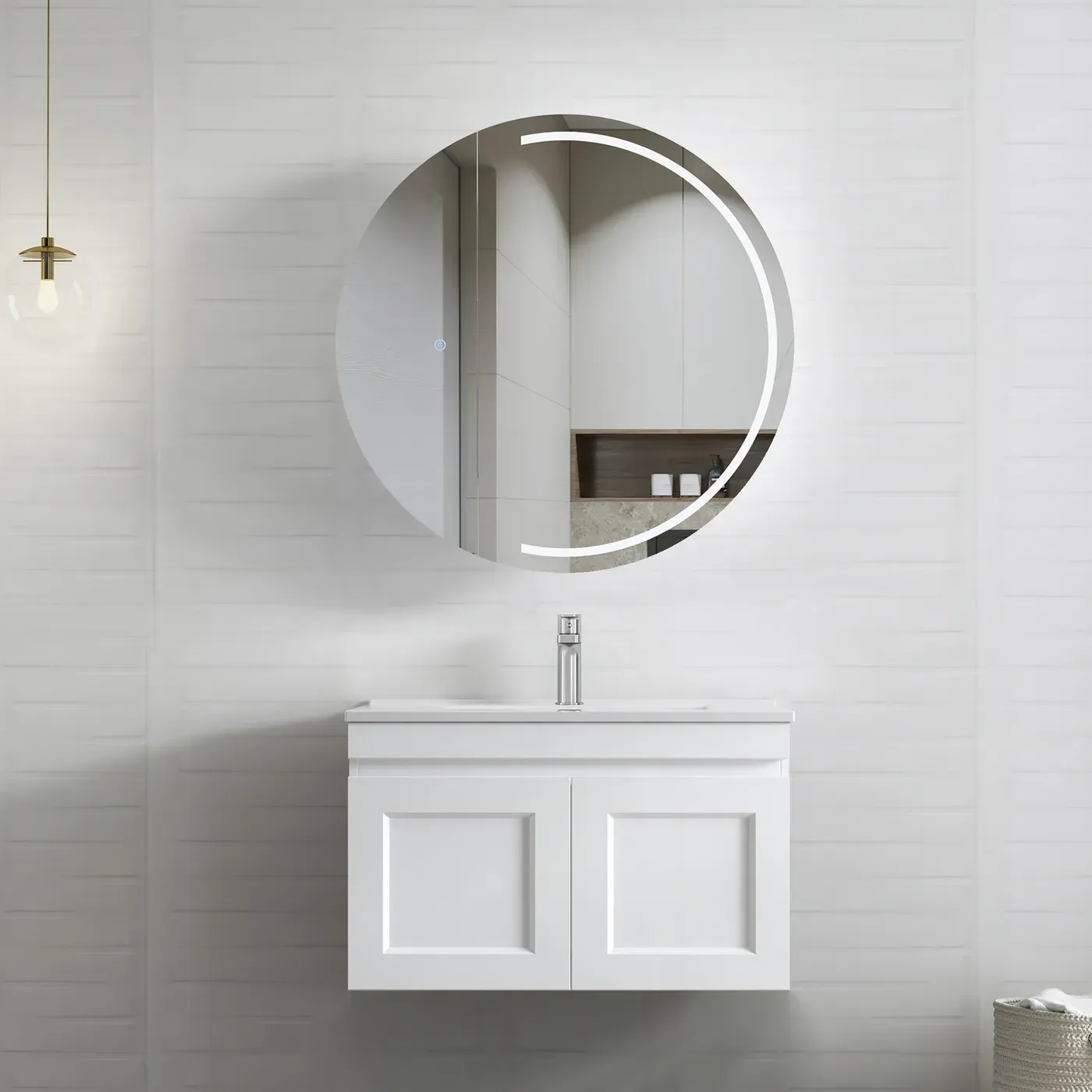 Otti Hampton Mark II 750mm Wall Hung Vanity White Satin (Cabinet Only)