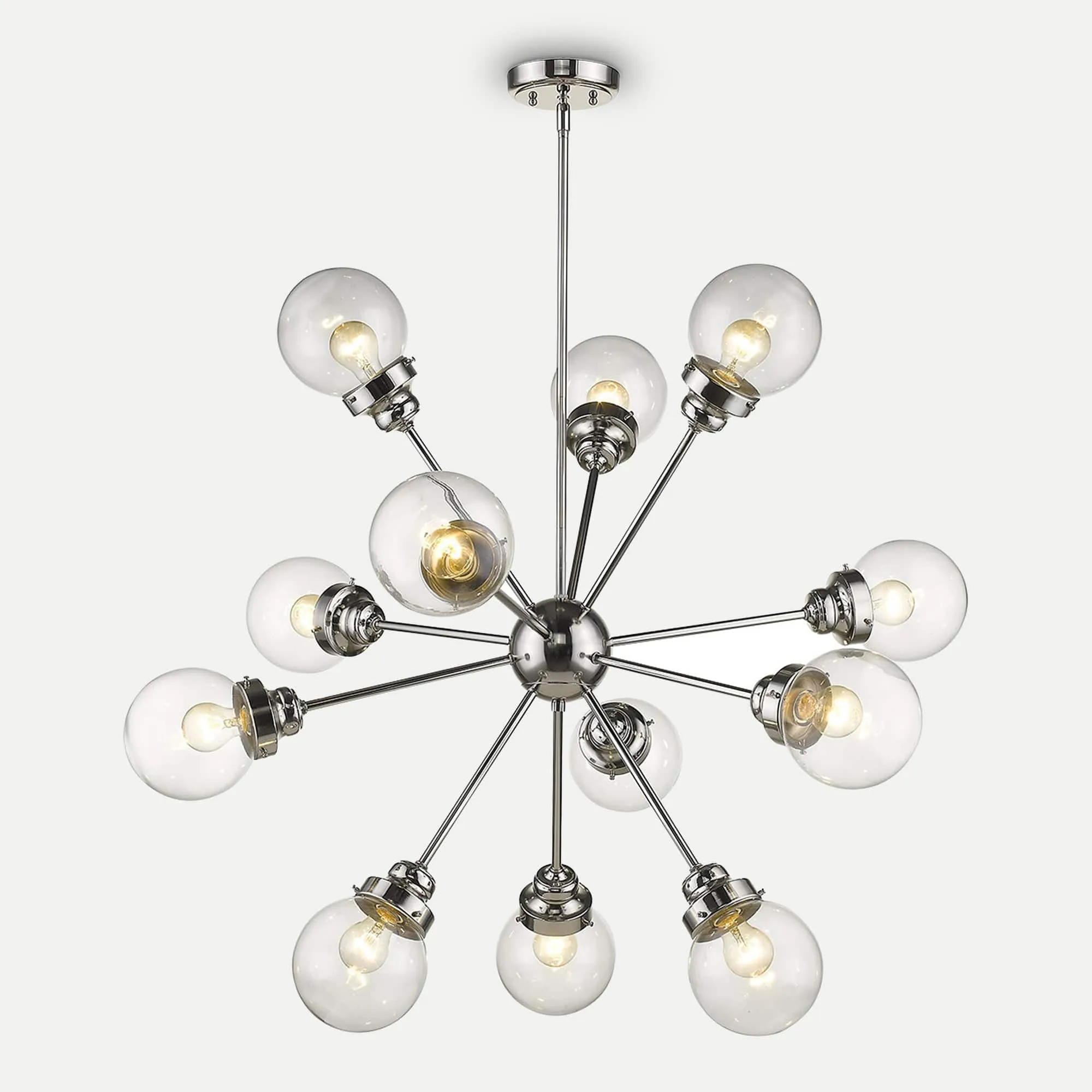 Portsmith 12-Light Polished Nickel Chandelier