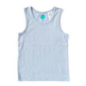 Powder Blue - Bamboo & Organic Cotton Singlet - Lulu Funk