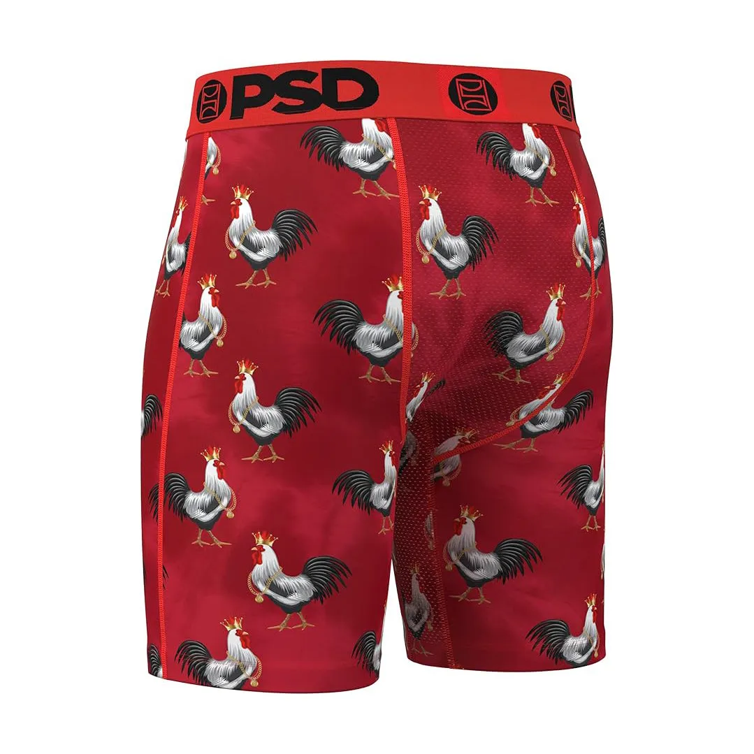 PSD Men's Multicolor Cocky Af Red Boxer Briefs Medium Underwear - 324180126-MUL-M