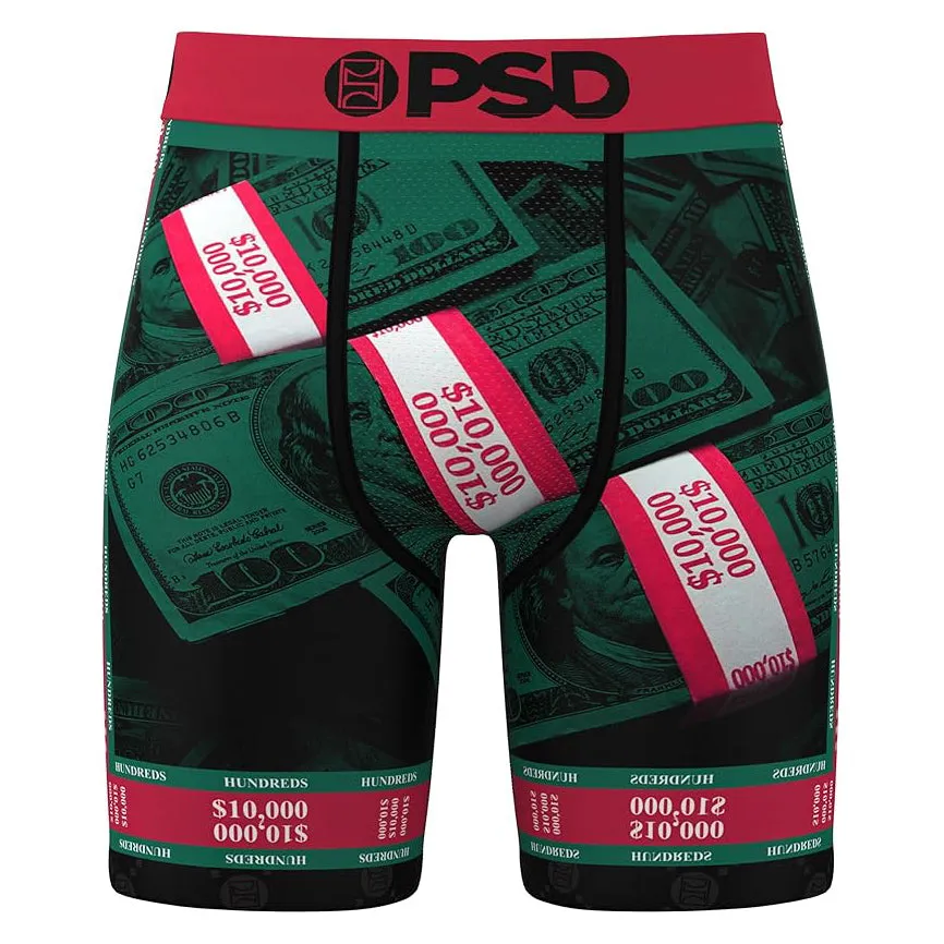 PSD Men's Multicolor Luxe Money Sport Boxer Briefs Large Underwear - 324180040-MUL-L