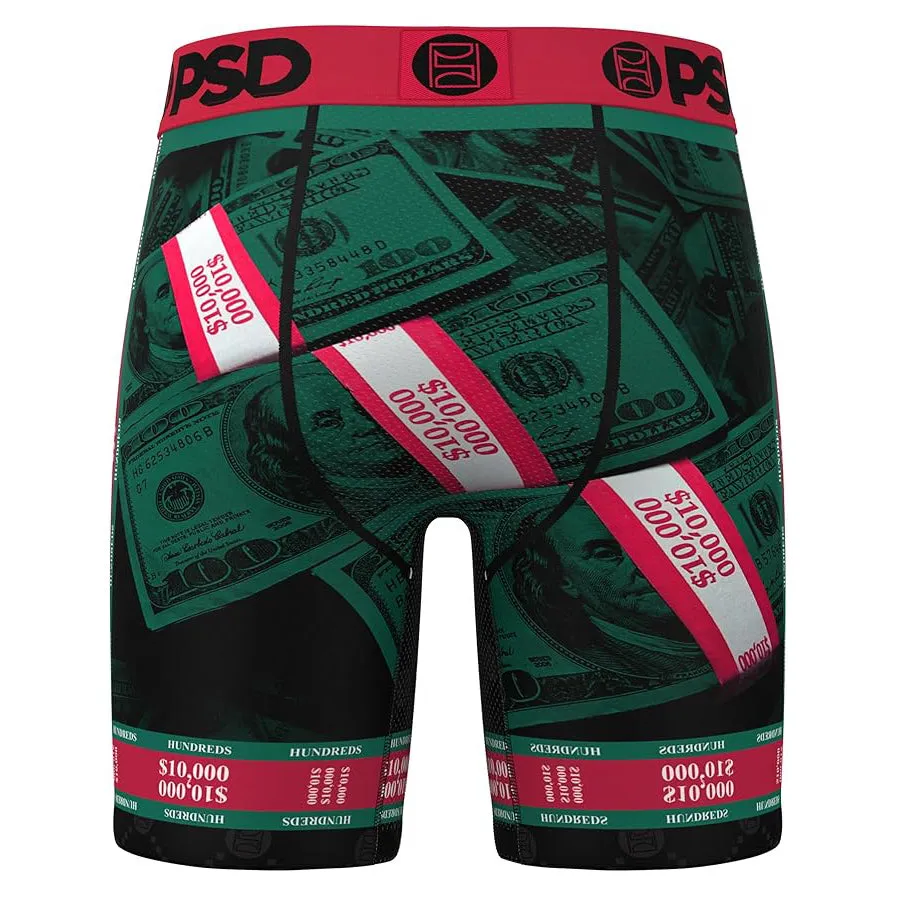 PSD Men's Multicolor Luxe Money Sport Boxer Briefs Large Underwear - 324180040-MUL-L