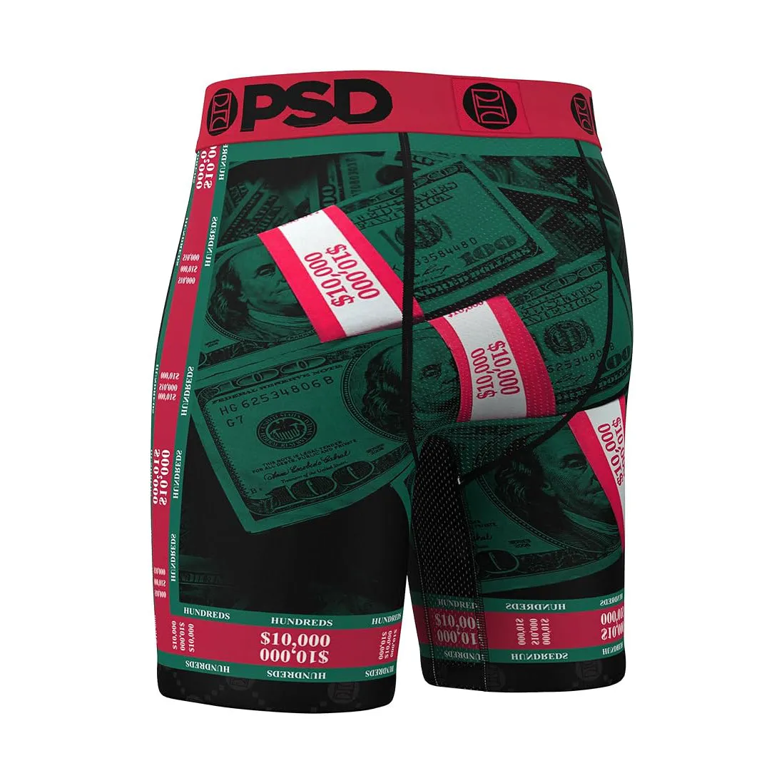 PSD Men's Multicolor Luxe Money Sport Boxer Briefs Large Underwear - 324180040-MUL-L