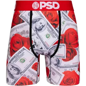 PSD Men's Multicolor Moisture-wicking Fabric 100 Roses Boxer Brief Extra Large Underwear - 423180006-MUL-XL