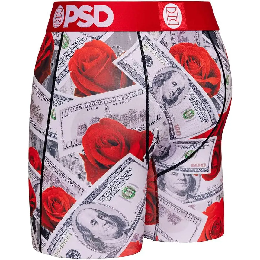 PSD Men's Multicolor Moisture-wicking Fabric 100 Roses Boxer Brief Extra Large Underwear - 423180006-MUL-XL
