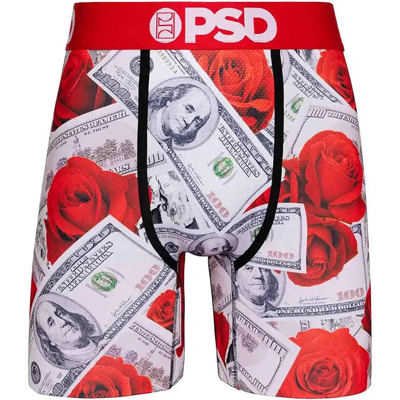 PSD Men's Multicolor Moisture-wicking Fabric 100 Roses Boxer Brief Extra Large Underwear - 423180006-MUL-XL