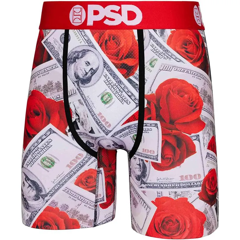 PSD Men's Multicolor Moisture-wicking Fabric 100 Roses Boxer Brief Extra Large Underwear - 423180006-MUL-XL