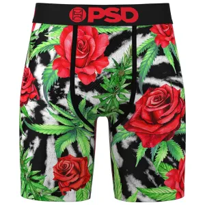 PSD Men's Multicolor Red Rose Buds Boxer Brief Large Underwear - 224180036-MUL-L