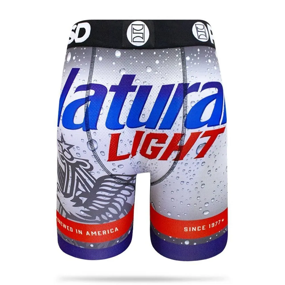 PSD Natty Natural Light Mens Blue Beer Box Urban Boxer Briefs XX-Large Underwear - E11911001-BLUE-XXL