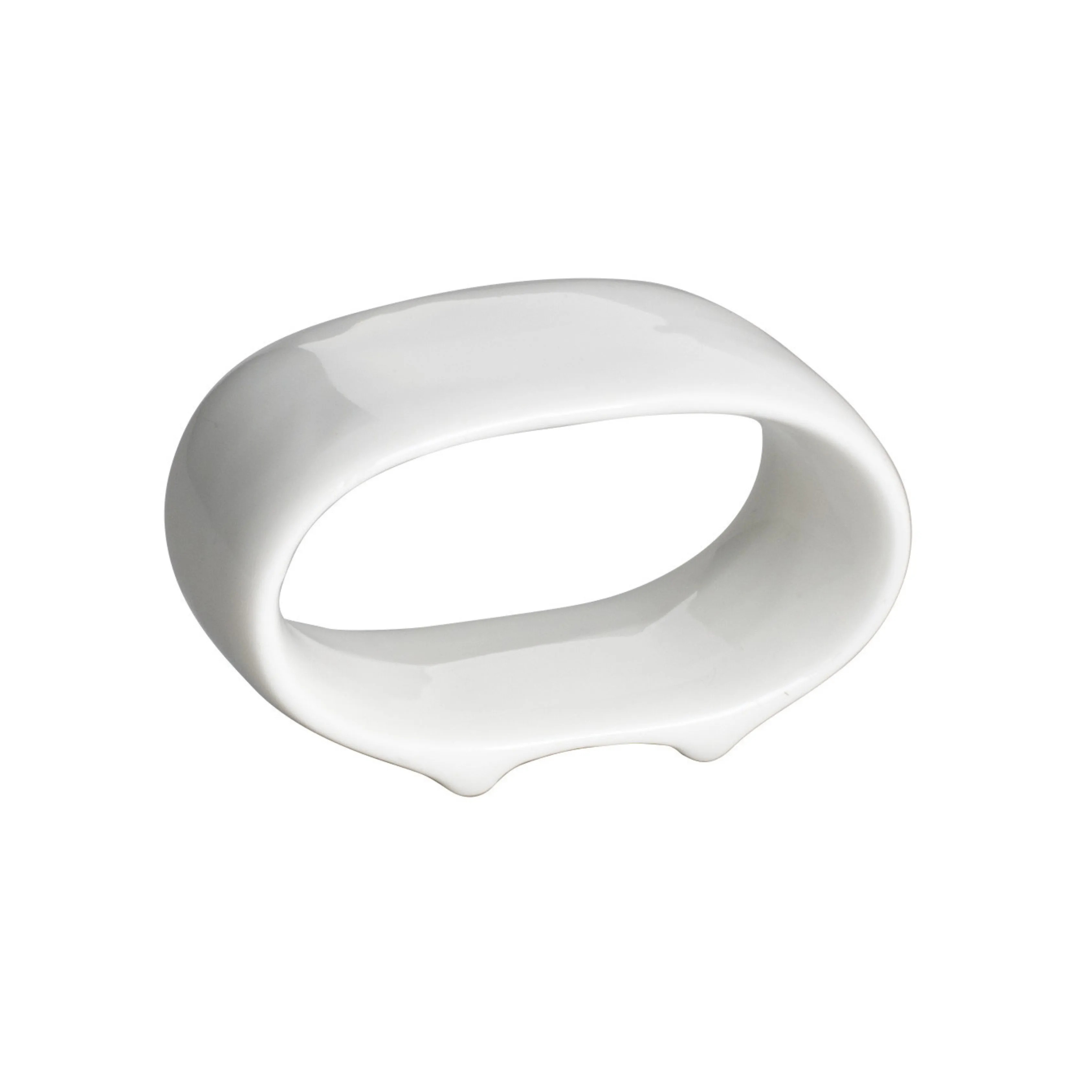 Royal White New Bone Napkin Ring 6 cm