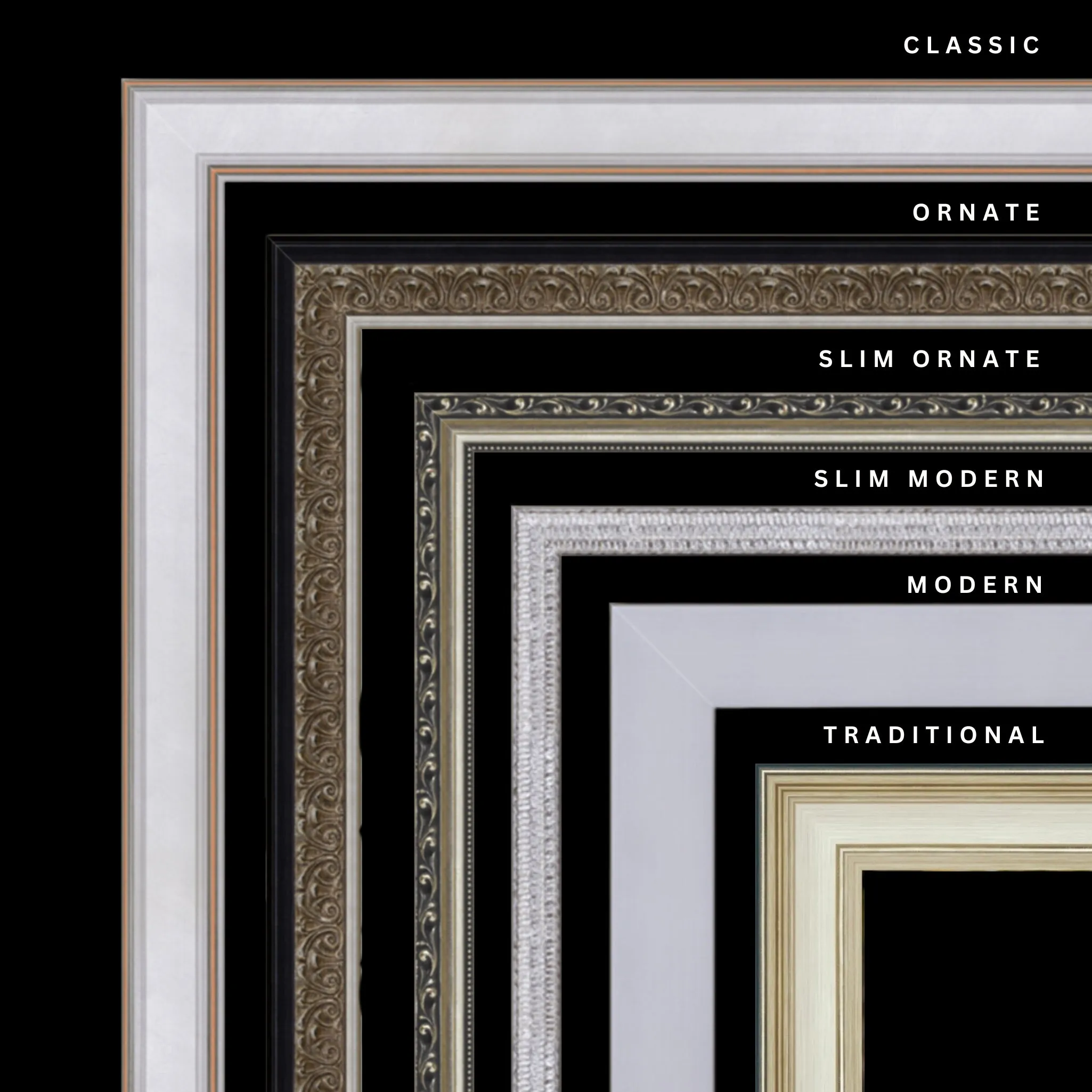 Silver 31x32 Picture Frame Ornate Traditional Classic Antique
