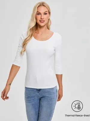 SOcomfi™ Crew-Neck 3/4 Sleeve Thermal Underwear for Women