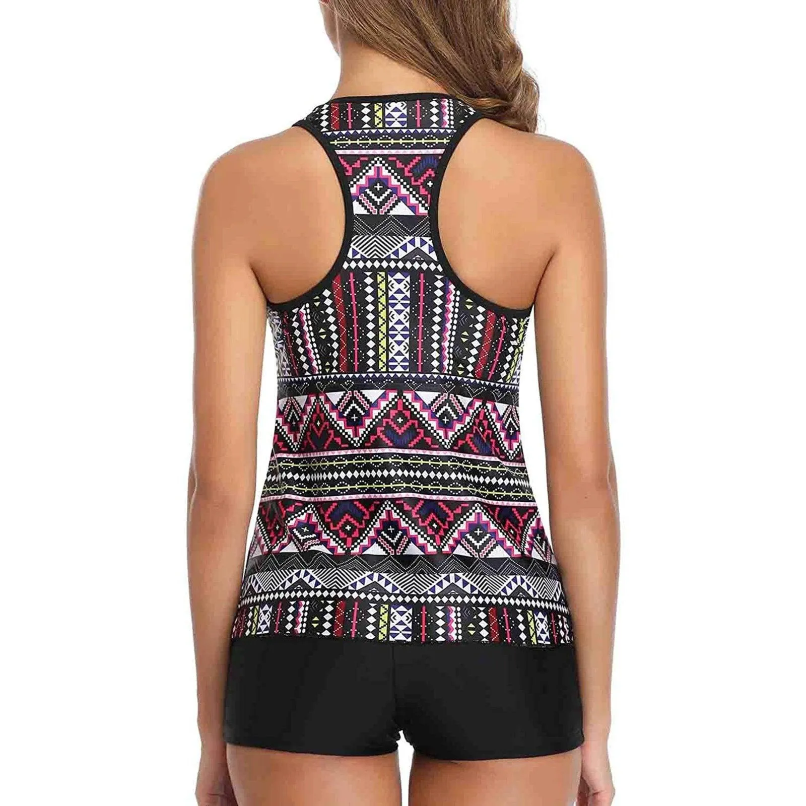 V-Neck Tankini Swimsuit